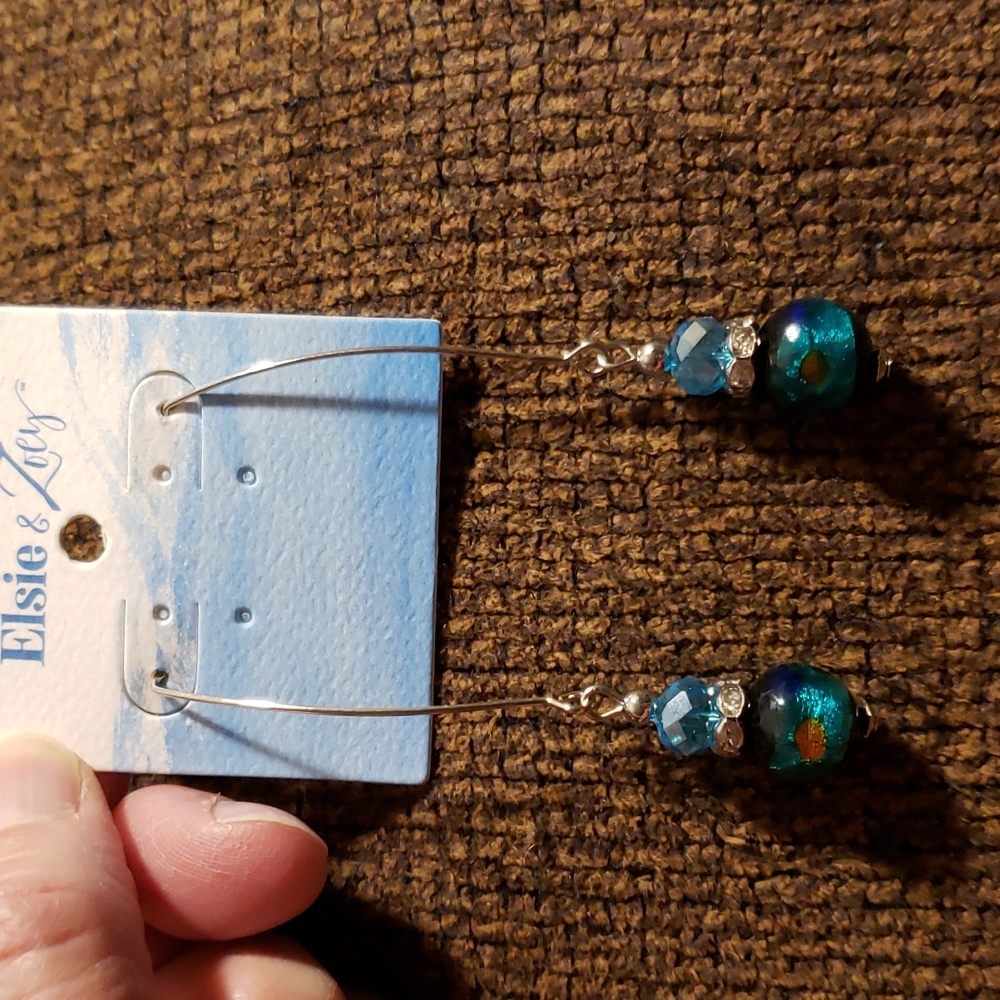 Elsie & Zoey glass bead earrings, NWT!